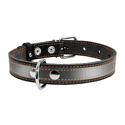 Нашийник Collar зі світловідбиваючою стрічкою, 32-40х2 см, чорний - мініатюра 2