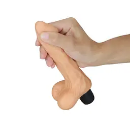 Реалістичний вібратор Lovetoy Real Feel 20 см тілесний - мініатюра 4