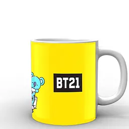 Кухоль GeekLand БТ21 на жовтому фоні BT21 BTS 02.46 330 мл жовтий - мініатюра 2