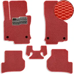 Килимки в салон EVA для Volkswagen Golf VI 2008-2012 з підп'ятником Червоно-Червоний кант 5 шт