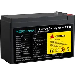 Акумуляторна батарея для ДБЖ Marsriva LiFePO4 12.8 V / 7.2 А*ч (MR-LFP12-7-LAR) - мініатюра 3