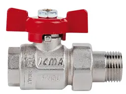 Кран кульовий "Американка" Icma 1/2" прямий №347 (87347AD11) - мініатюра 3