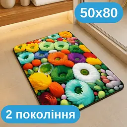 Килимок у ванну 50×80 см — вологопоглинаюче покриття з матеріалу другого покоління, абсорбуючий антиковзкий KT9000326 - мініатюра 2