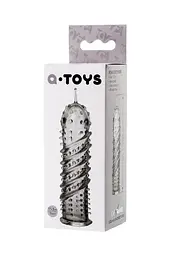 Насадка на пеніс A-Toys, 15,3 см (прозорий) - мініатюра 2