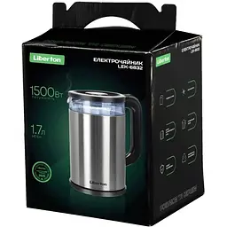 Електрочайник LEK-6832, Black/Inox LIBERTON teh0020883 - мініатюра 3