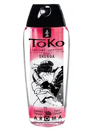 Оральний лубрикант Shunga Toko Aroma Lubricant Sparkling Strawberry Wine - зі смаком полуниці і шампанського, 165 мл