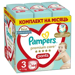 Подгузники-трусики Pampers Premium Care Pants Midi 3 (6-11 кг) 144 шт.