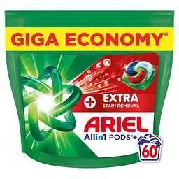 Капсули для прання Ariel Pods+ All-in-1 Extra Stain Removal Екстрасила виведення плям 60 шт. (8700216764032)
