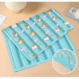 Охолоджуючий килимок для собак та кішок GEL Material Summer Pet Cooling Mat Corgi Blue 60х90 см - мініатюра 3