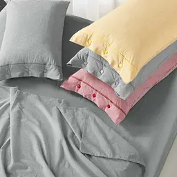 Комплект постільної білизни Полуторний Lovely Svi (120 г/м2) варена бавовна - Сіра смужка  - мініатюра 6