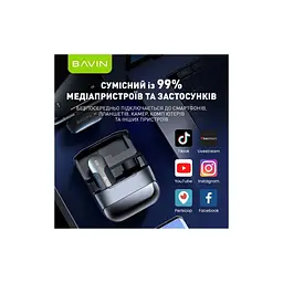 Мікрофон BAVIN MP-100 Type-C Black (H-MP-100 BK) - мініатюра 4