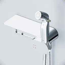 Гігієнічний душ прихованого монтажу Am.Pm Like з полицею хром F0202600, Хром - мініатюра 7