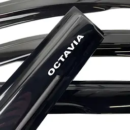 Дефлектори вікон вітровики для Skoda Octavia A5 2004-2014 Універсал Гнучкі (Acrylic) - мініатюра 2