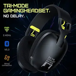 Бездротові ігрові навушники Onikuma B2 / 2.4G / Bluetooth 5.3 / AUX / Black - мініатюра 3