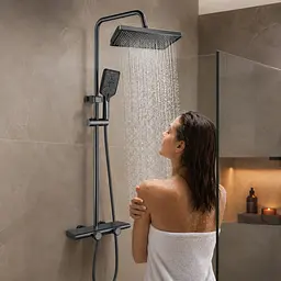 Душ / змішувач Faucet CR-25HT030 багатофункціональний метал / Душ з довгим зливом / Змішувач для ванної кімнати - мініатюра 2