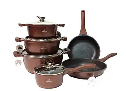 Набір каструль Bohmann BH 60-11 Brown 11 предметів