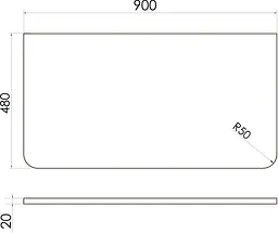 Стільниця кам'яна під умивальник Volle Solid surface 10-40-8103, Коричневий - мініатюра 2