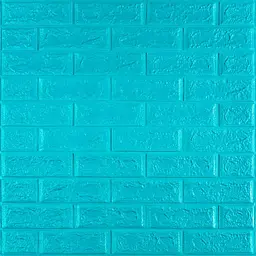 3D панель Sticker Wall самоклеюча 700х770х5мм цегла Бірюза 002-5 SW-00000084