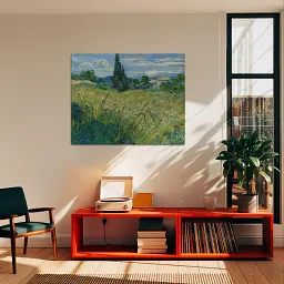 Інтер'єрна картина Зелене пшеничне поле з кипарисом, Ван Гог, Vincent van Gogh, Green Wheat Field with Cypress, 48×60 см (id3035) - мініатюра 5
