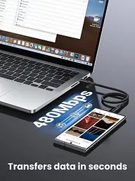 Кабель зарядний UGREEN USB C to USB C Charger Cable 100 W кабель для швидкого заряджання 2 м Black (US555) - мініатюра 6