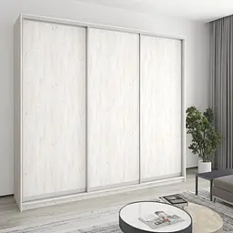 Шафа-купе тридверна MebelStar Уні AL 3ДСП 260x45x240 см Аляска сірий (MBS-1924)