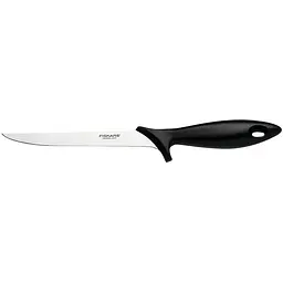 Ніж кухонний Fiskars Essential філейний з гнучким лезом 17.6см, нержавіюча сталь, пластик, чорний kuh0014599
