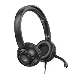 Навушники ігрові HOCO W112 Pure headphones Black - мініатюра 3