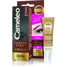 Крем-фарба для брів Delia Cosmetics Cameleo відтінок 4.0 коричнева 15 мл - мініатюра 2