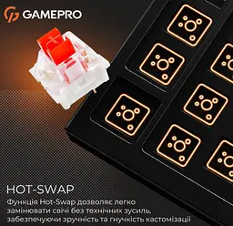 Механічна ігрова клавіатура GamePro MK-144-B Hot-Swap Outemu Red Switch USB Black-White - мініатюра 9