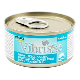 Вологий корм для котів Vibrisse тунець та анчоус, банка 70 г