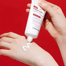Сонцезахисний крем з колагеном і лактобактеріями Red Lacto Collagen Sun Cream SPF50 + PA ++++ Medi-Peel 50 мл - мініатюра 3