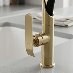 Змішувач для кухні Rea Castor із гнучким виливом black brushed gold REA-B4321 - мініатюра 5