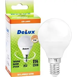 Лампочка Delux BL50P 5 Вт 2700K 220В E14 (90002758) - мініатюра 2