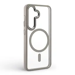 Чехол Samsung Galaxy S25 5G, Unit MagSafe, серый, прозрачный, магсейф, противоударный, магнитный, панель-накладка с поддержкой MagSafe, с поддержкой беспроводной зарядки, TPU+PC, защита всего корпуса, ударопрочный, ArmorStandart (ARM82262) - мініатюра 2