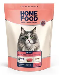 Корм для котів Home Food Hairball Control Виведення шерсті 0,4кг