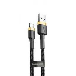 Кабель Baseus Cafule Lightning Cable 2A (3m) gold/black (CALKLF-RV1)