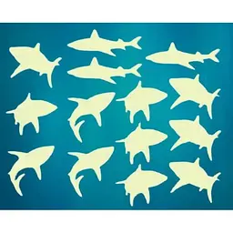 Набір сяючих в темряві наклейок 4M Sharks Акули 00-05940 Набір люмінесцентних наклейок