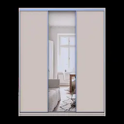 Шафа купе Doros Сіті Лайт Кашемір 2 ДСП / 1 дзеркало 180х60х225 (80736371) - мініатюра 3