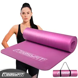 Килимок для фітнесу та йоги EasyFit NBR 10 мм Рожевий (EF-1919-P) - мініатюра 4