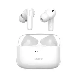 Навушники Bluetooth Baseus SIMU ANC True Wireless Earphones S2 | 42/480mAh, 6/24Hours (NGS2-02) white - мініатюра 3
