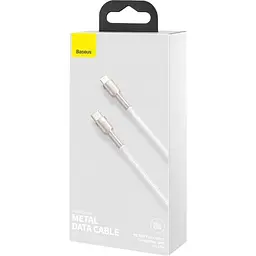 Кабель Baseus Cafule Metal Type-C to Lightning PD 20W (2m) white (CATLJK-B02) - мініатюра 3