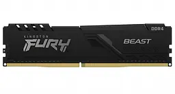 Пам'ять 8Gb x 2 (16Gb Kit) DDR4, 3200MHz, Kingston Fury Beast, Black, 16-18-18, 1.35V, з радіатором (KF432C16BBK2/16) - мініатюра 2