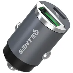 АЗП Senteo Q-01 Ferro Series USB-A/USB-C PD3.0&QC3.0 3A 20W Grey
