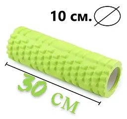 Масажний ролик (роллер) PowerPlay 4342 Massage Roller Зелений (30x10 см) (PP_4342_Green) - мініатюра 2