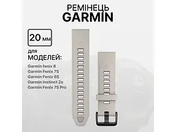 Ремінець Garmin Fenix 8 solar 20mm Gray/Lavender Silicone 010-13391-03 - мініатюра 3