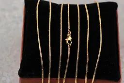 Цепь Xuping Jewelry жгут с насечками 45 см 1 мм золотистая