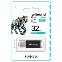 Flash Wibrand USB 2.0 Cougar 32Gb Black - мініатюра 2