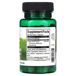 Гриб Чага Full Spectrum Chaga Mushroom 400 мг - 60 капсул - мініатюра 2