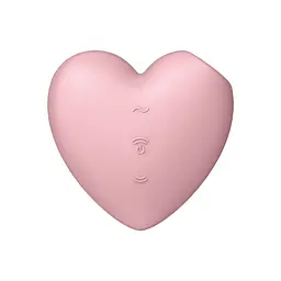 Стимулятор Satisfyer Cutie Heart Light Red Вакуумний у вигляді серця, 7.7х7.5 см рожевий - мініатюра 2