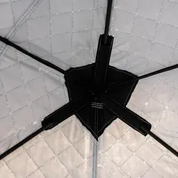 Намет зимовий утеплений "Куб" (3-місний 210х210х210), Зимовий намет для рибалки туризму кемпінгу та подорожей чорний Lugi LU-BD18B - мініатюра 5